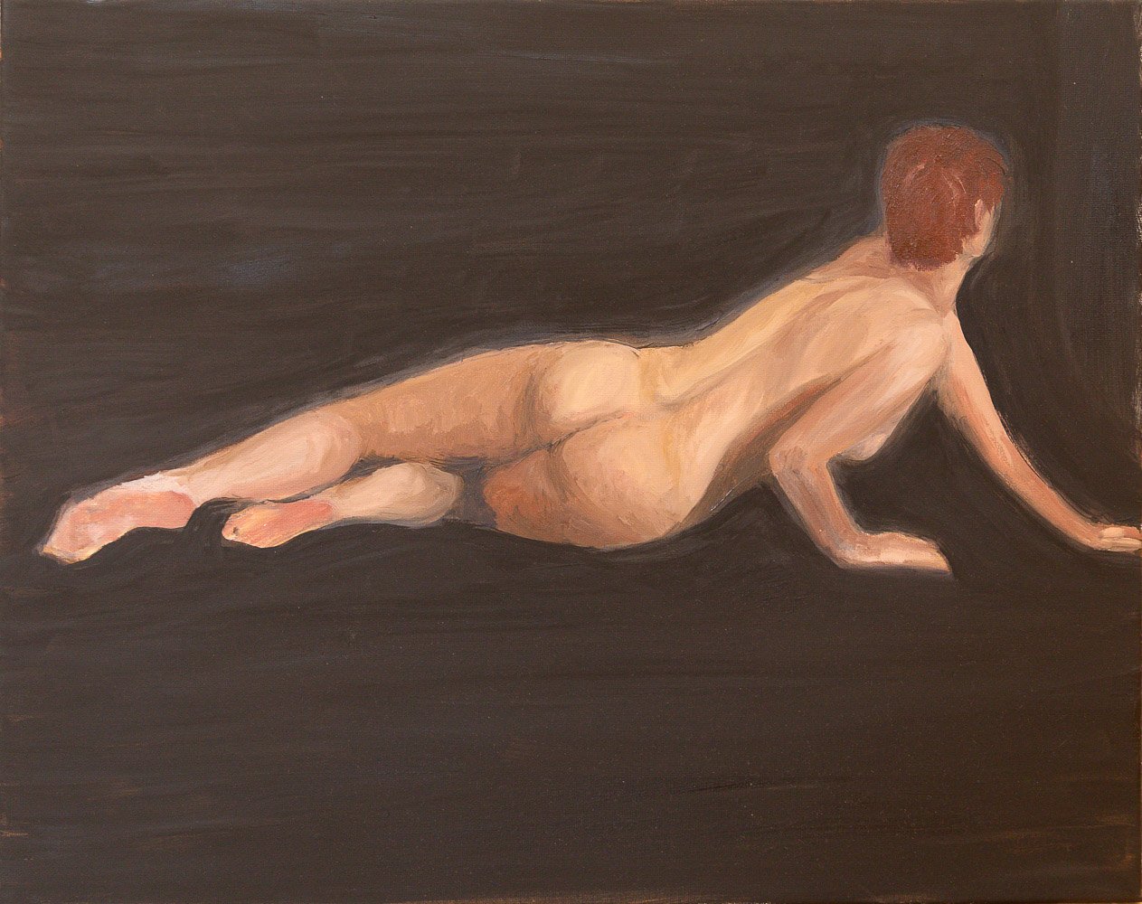 Reclining nude from behind