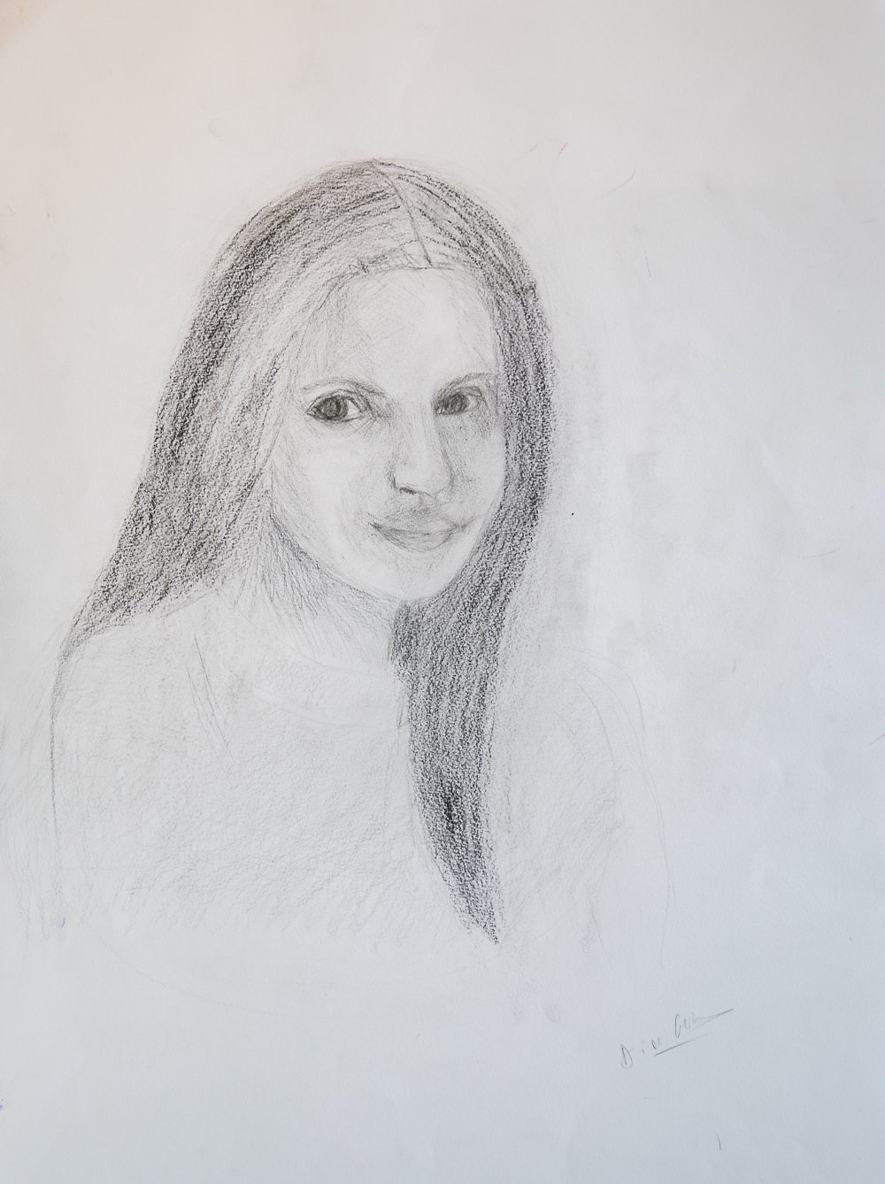 Self-Portrait in Gray Pencil